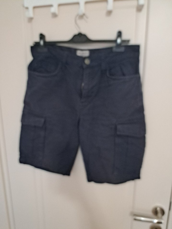 mavi jeans lacivert Kemerli Erkek Kot Şort - Görsel 2