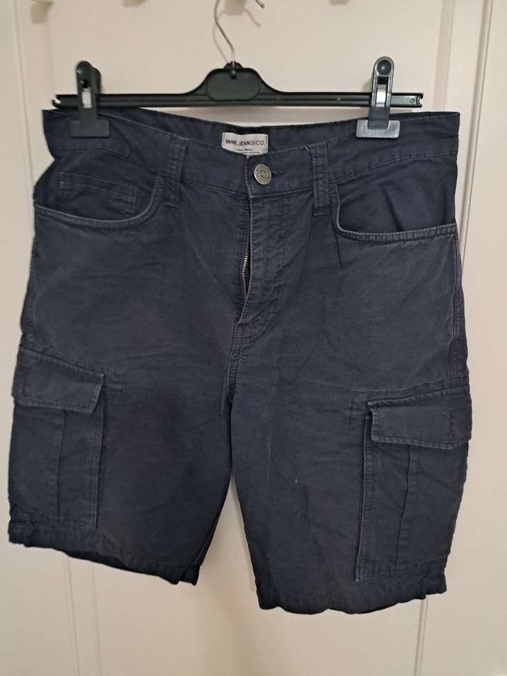 mavi jeans lacivert Kemerli Erkek Kot Şort - Görsel 3