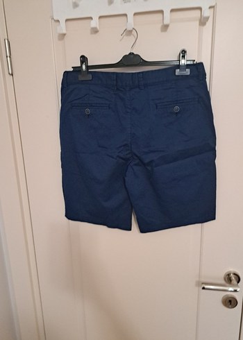 Lacivert Kemerli Erkek Kot Şort - Görsel 4