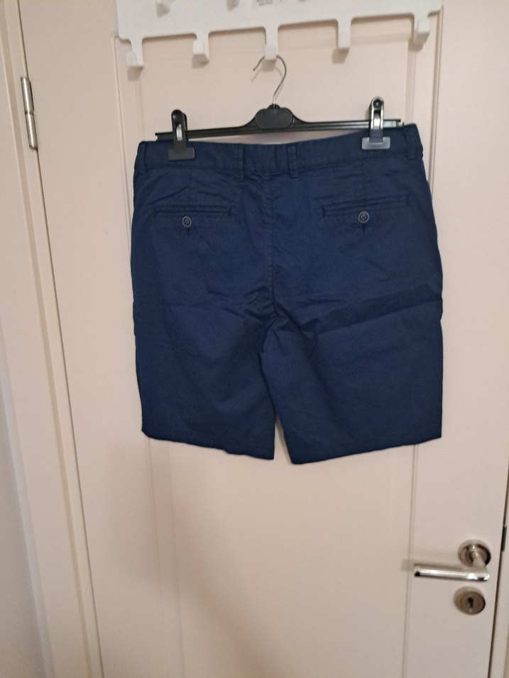 Lacivert Kemerli Erkek Kot Şort - Görsel 4