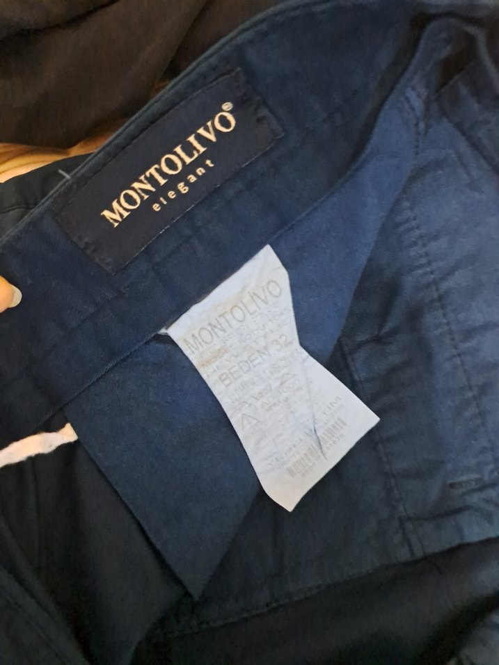 Lacivert Kemerli Erkek Kot Şort - Görsel 5