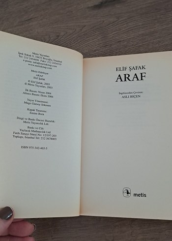 Elif Şafak - Araf Romanı - Görsel 4