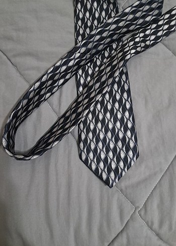 Gri Geometrik Desenli Erkek Kravat - Görsel 2