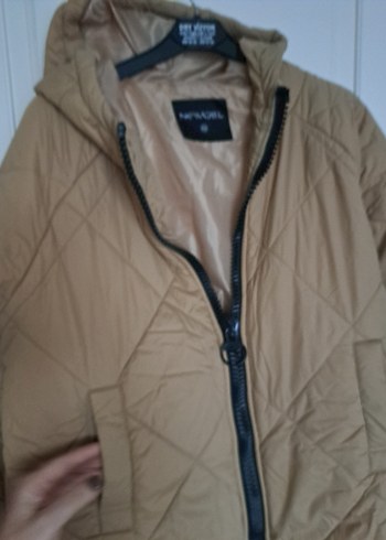 Bej Kapitone Kadın Mont - Görsel 5