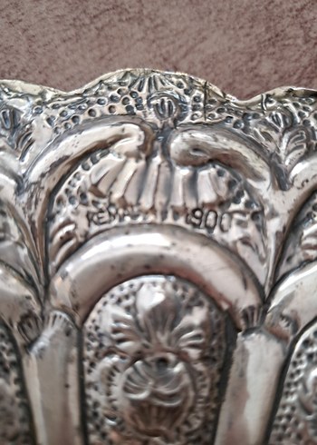 900 ayar gümüş antika ayna - Görsel 3