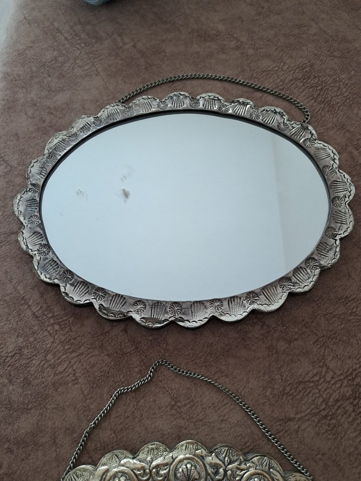 900 ayar gümüş antika ayna - Görsel 4