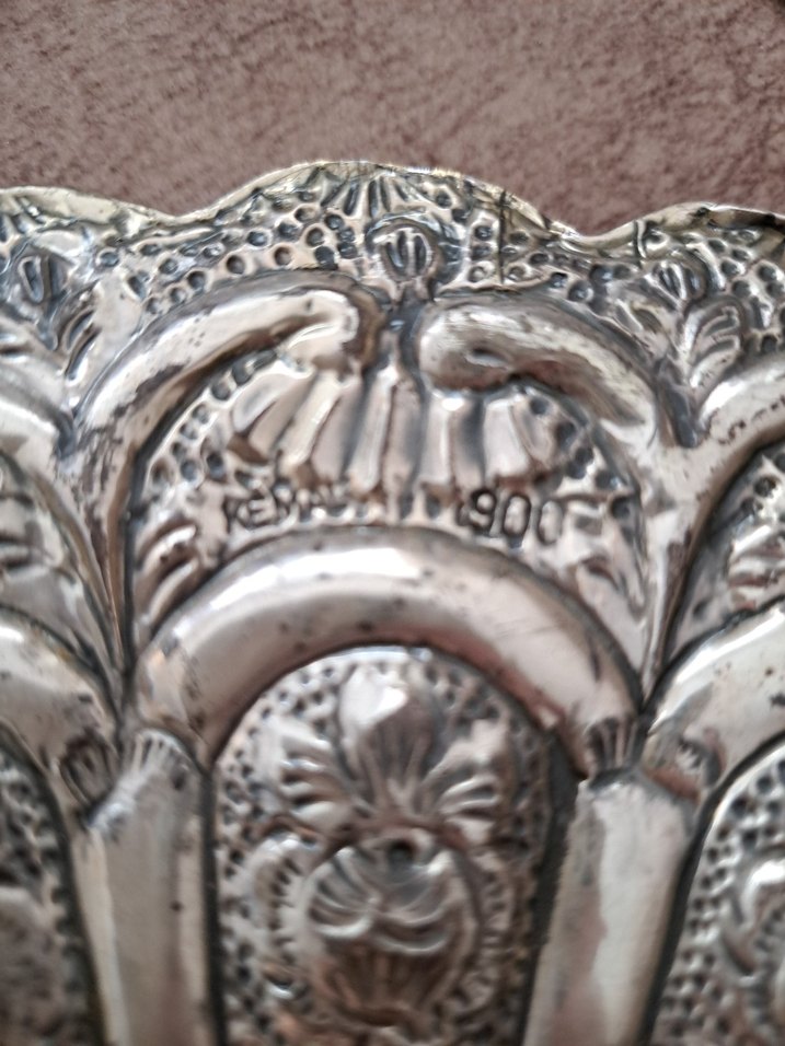 900 ayar gümüş antika ayna - Görsel 3