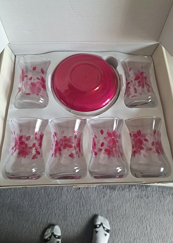 LAV Pembe Çiçekli 12 Parça Çay Seti - Görsel 3