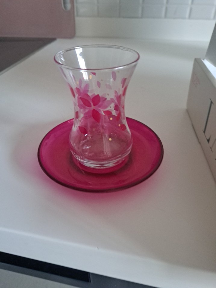 LAV Pembe Çiçekli 12 Parça Çay Seti - Görsel 4