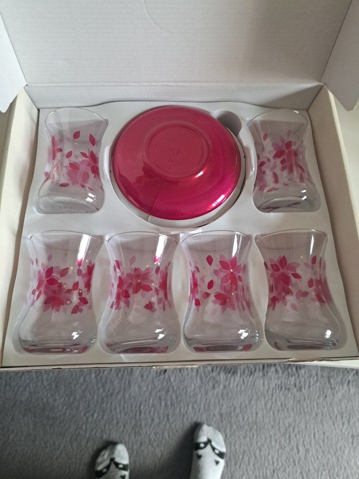 LAV Pembe Çiçekli 12 Parça Çay Seti - Görsel 3