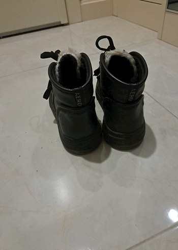 AERO Siyah deri  Kürklü Kadın Bot - Görsel 3