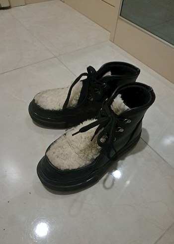 AERO Siyah deri  Kürklü Kadın Bot - Görsel 8