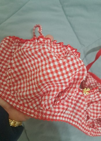 koton Kırmızı Vintage Midi Sütyen - Görsel 5