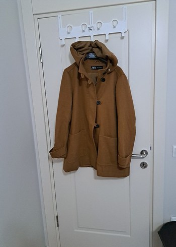zara kapisonlu camel renk kaban - Görsel 4