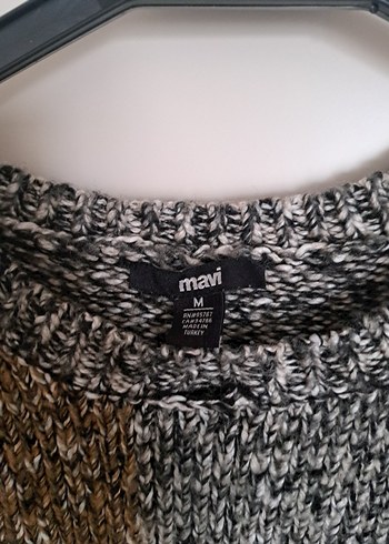 mavi marka Gri Desenli Örgü Kadın Kazak - Görsel 3