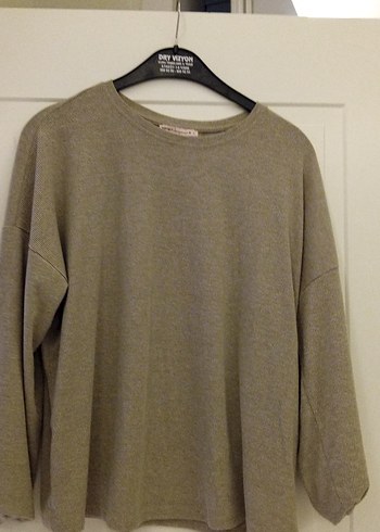 Koton Haki Oversize Bisiklet Yaka Ev Giyim Ust