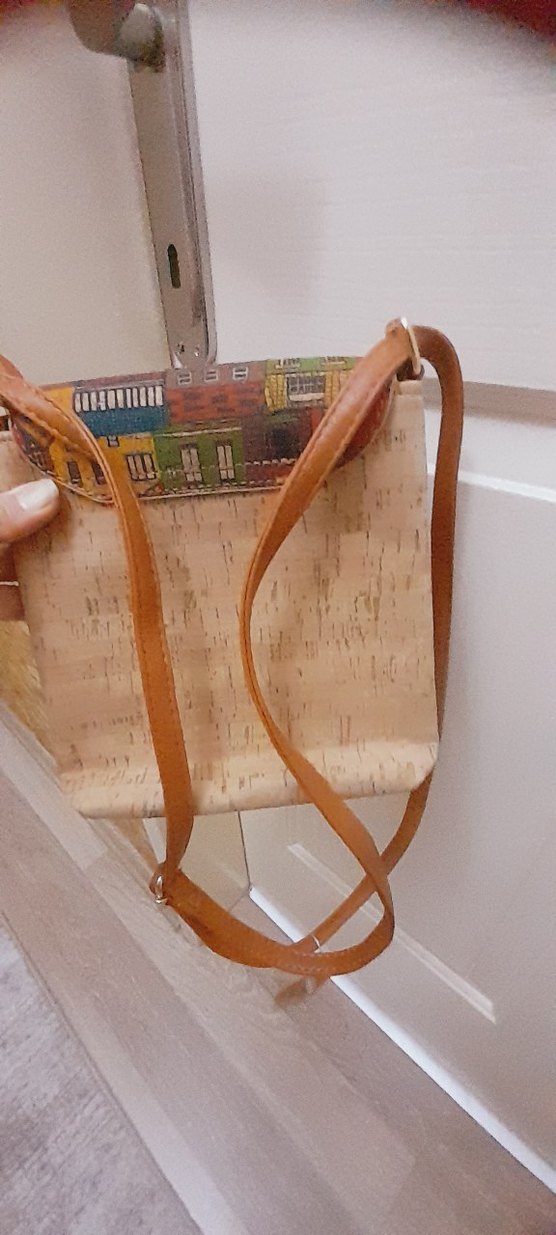 Renkli Baskılı Deri Bohem Kadın Çanta - Görsel 3