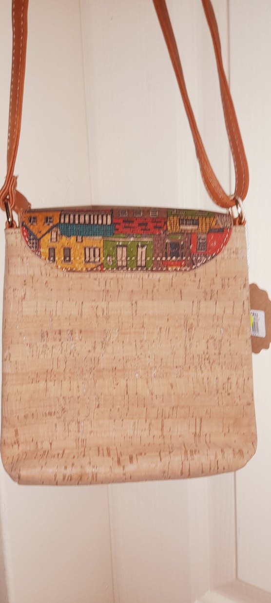 Renkli Baskılı Deri Bohem Kadın Çanta - Görsel 4