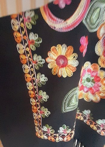 Boncuk İşlemeli Bohem Kadın Şal - Görsel 5