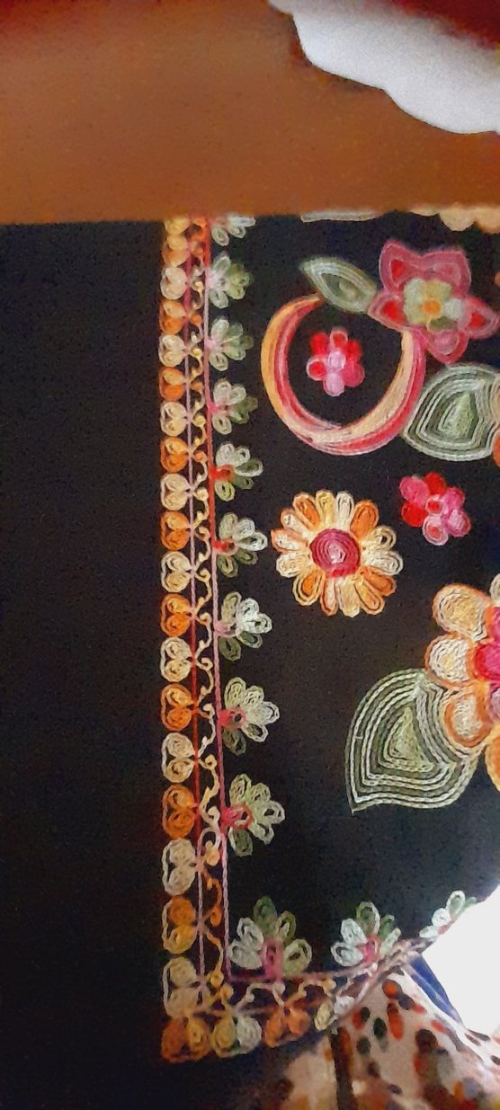 Boncuk İşlemeli Bohem Kadın Şal - Görsel 3