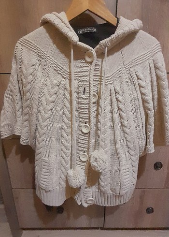 Bohem Tarzı Kapüşonlu Örgü Hırka - Görsel 2