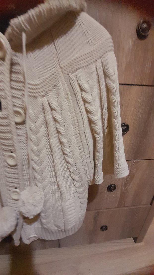 Bohem Tarzı Kapüşonlu Örgü Hırka - Görsel 3