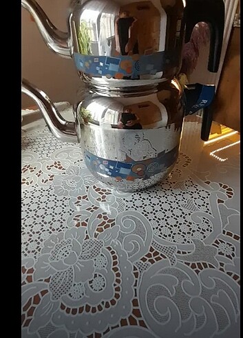 Beden gri Renk Çelik çaydanlık 