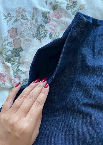 Koton Lacivert Denim Etek