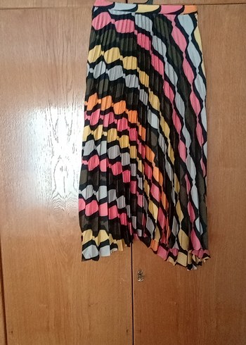 Pilili Çok Renkli Uzun Bohem Etek