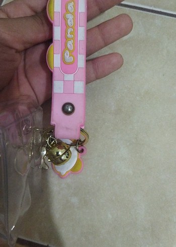 Beden pembe Renk Pembe Fermuarlı Minimalist Anahtarlık
