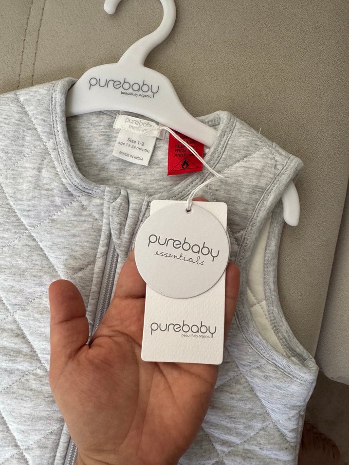 Çocuk Gri Fermuarlı Uyku Tulumu - Görsel 3