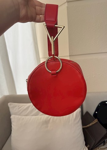 İpekyol Kırmızı Deri Yuvarlak Kadın Çanta - Görsel 7