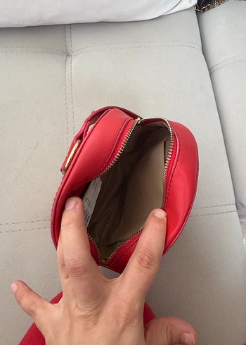 İpekyol Kırmızı Deri Yuvarlak Kadın Çanta - Görsel 4