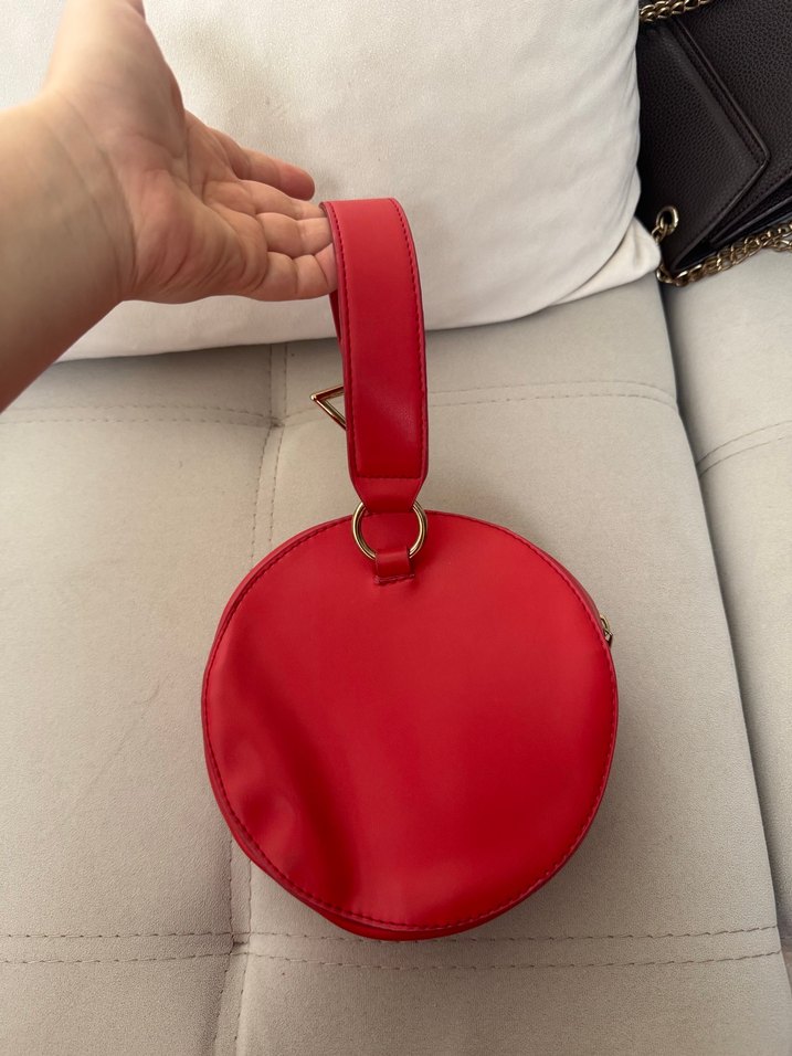 İpekyol Kırmızı Deri Yuvarlak Kadın Çanta - Görsel 2