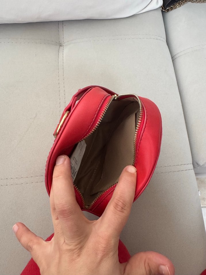 İpekyol Kırmızı Deri Yuvarlak Kadın Çanta - Görsel 5