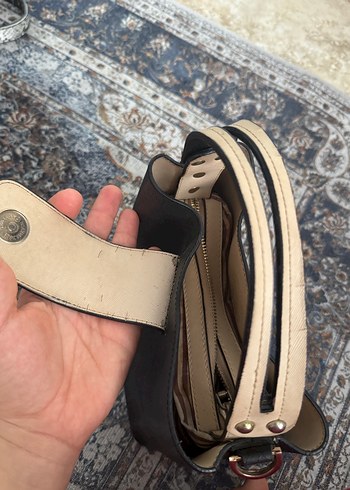 Tokalı Siyah Deri Kadın Çanta - Görsel 8