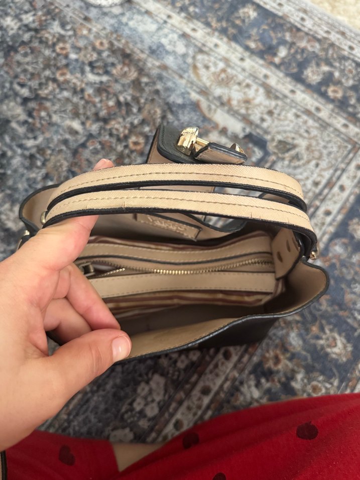 Tokalı Siyah Deri Kadın Çanta - Görsel 4