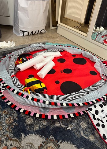 Renkli Uğur Böceği Desenli Bebek Oyun Halısı - Görsel 9