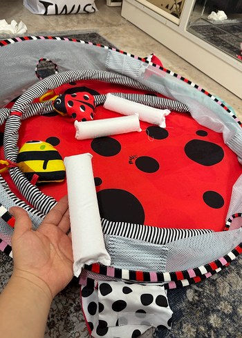 Renkli Uğur Böceği Desenli Bebek Oyun Halısı - Görsel 7