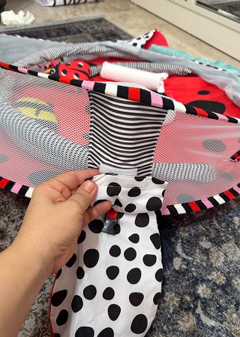 Renkli Uğur Böceği Desenli Bebek Oyun Halısı - Görsel 6