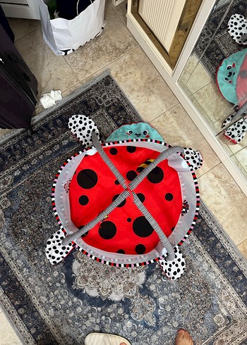 Renkli Uğur Böceği Desenli Bebek Oyun Halısı - Görsel 2