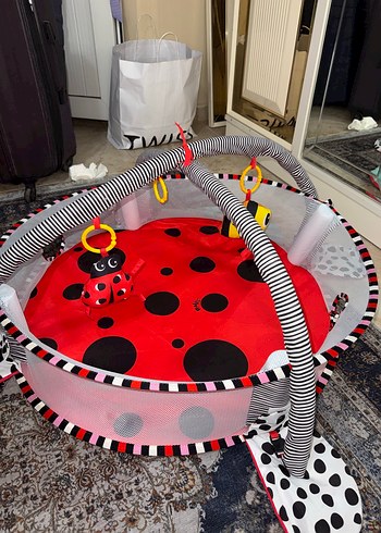 Renkli Uğur Böceği Desenli Bebek Oyun Halısı - Görsel 3