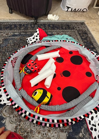 Renkli Uğur Böceği Desenli Bebek Oyun Halısı - Görsel 8