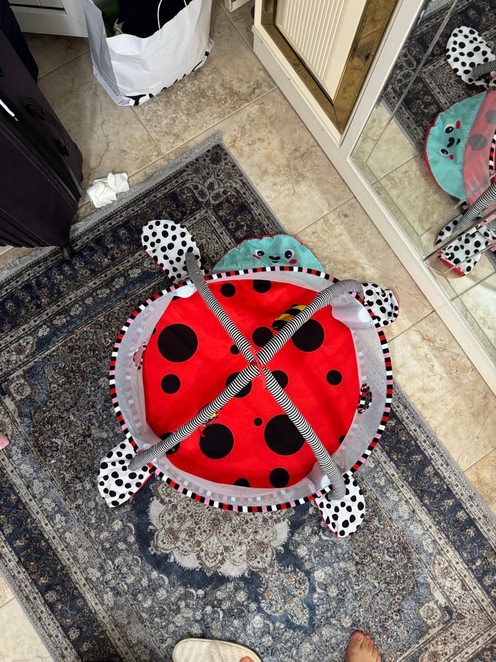 Renkli Uğur Böceği Desenli Bebek Oyun Halısı - Görsel 2