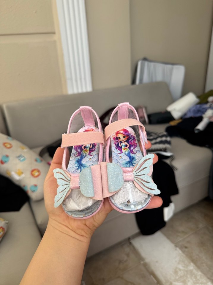 Kız Çocuk Pembe Kurdeleli Babet - Görsel 3