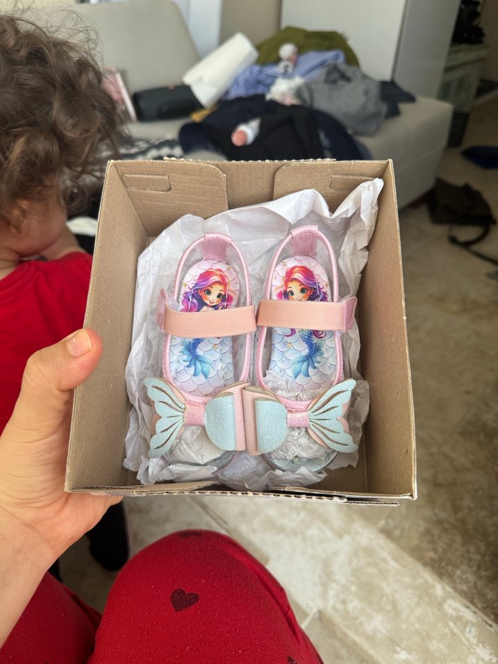 Kız Çocuk Pembe Kurdeleli Babet - Görsel 4