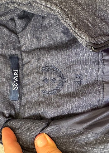 Süvari Gri Denim Fermuarlı Erkek Yelek - Görsel 4