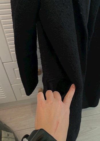 Mango-Siyah Uzun Klasik Kaban - Görsel 4