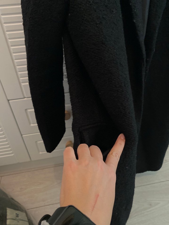 Mango-Siyah Uzun Klasik Kaban - Görsel 4