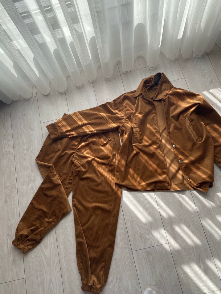 Kadın Kahverengi Süet Salaş Eşofman Takımı - Görsel 5